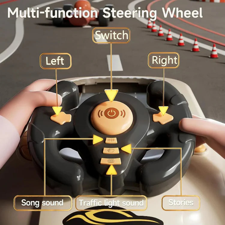 Adventure Racing Game Box for Kids – Interactive Steering Wheel Racing Challenge with Sound Effects
